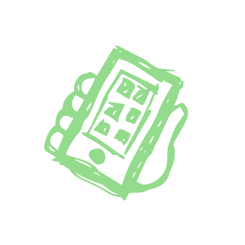 yellow drawn icon of poster on a stand